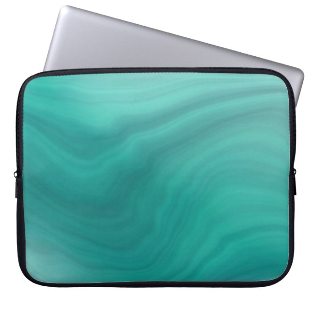 Pastell Light Türkquoise Abstrakt Laptopschutzhülle (Vorderseite)