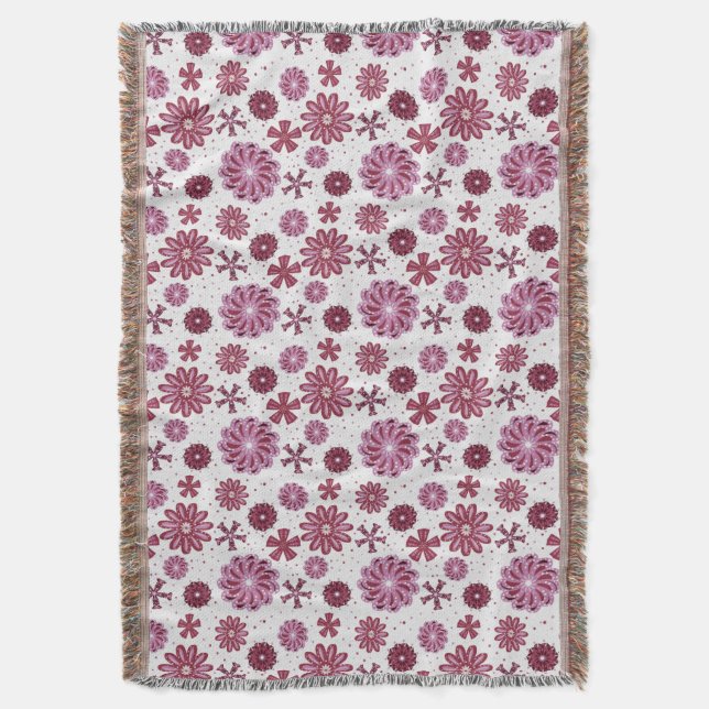 Pastell Lila Abstrakte Blume Decke (Vorderseite Vertikal)