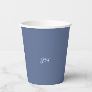 Pastell-Lila-Blau-Solid-Farbe trendiger Anfangsnam Pappbecher