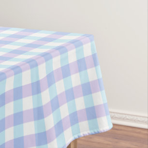 Pastell-Lila-Gingham Tischdecke