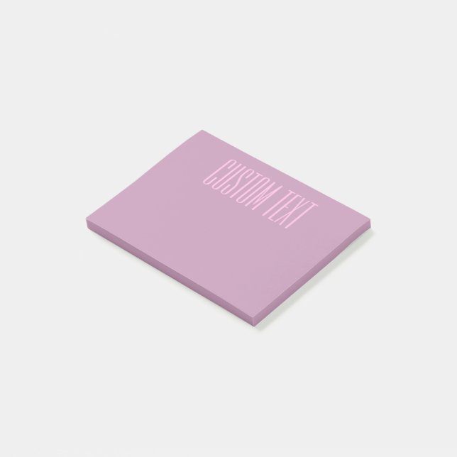 Pastell-Lila & Hellrosa | Moderner editierbarer Te Post-it Klebezettel (angewinkelt)