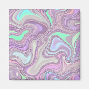 Pastell-Lila-Marmor-Wirbelmuster Magnet