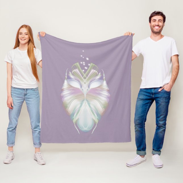Pastell Lila Oracle Owl Fleecedecke (Beispiel)