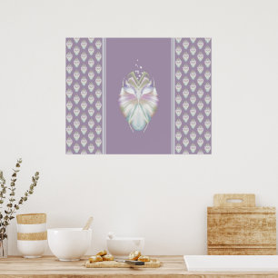 Pastell Lila Oracle Owl Poster