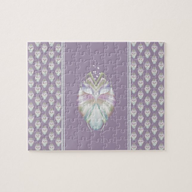 Pastell Lila Oracle Owl Puzzle (Horizontal)