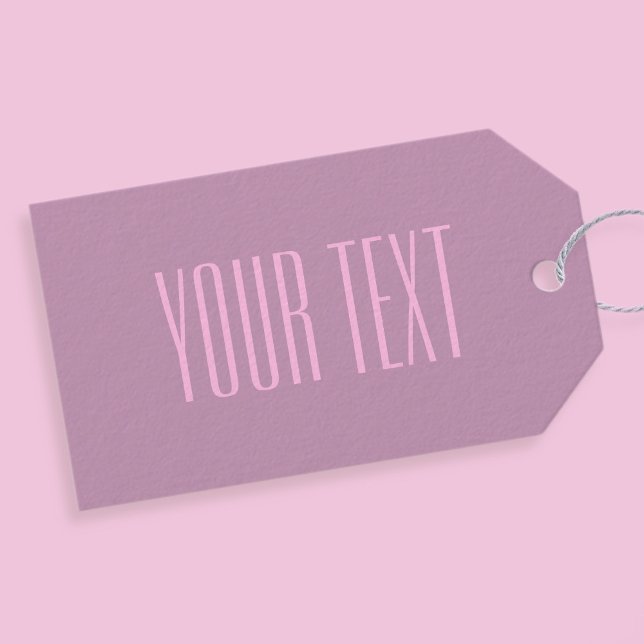 Pastell Lila und leicht rosa | Moderner bearbeitba Geschenkanhänger (Von Creator hochgeladen)