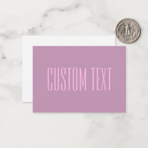 Pastell Lila und leicht rosa   Moderner bearbeitba Mitteilungskarte