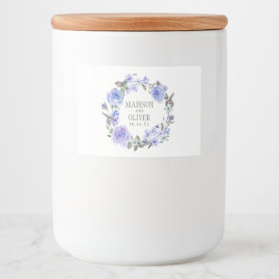 Pastell Lila Watercolor Floral Hochzeit Lebensmitteletikett