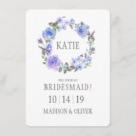 Pastell Lila Watercolor Floral| Überlaufhilfe Einladung