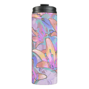 Pastell-Lilienliebe Thermosbecher