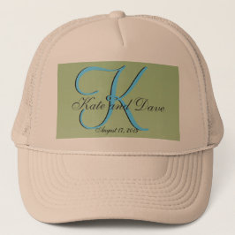 Pastell Limon Monogramm Truckerkappe