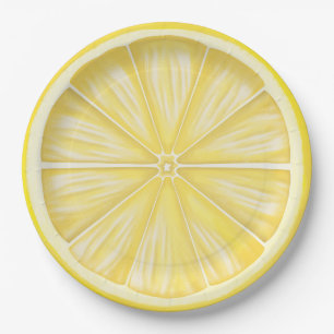 Pastell-Limonenscheibe-Limoncello-Party Pappteller