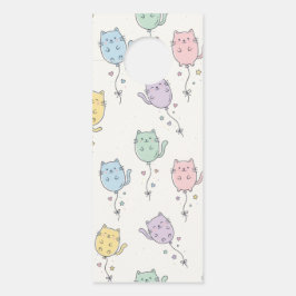 Pastell-Luftballon-Katzen-Muster – Cute minimalist Türanhänger