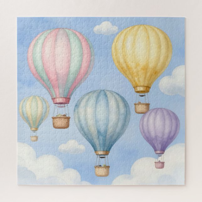 Pastell-Luftballons Himmel Puzzle (Vertikal)