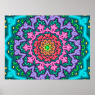 Pastell-Mandala Poster