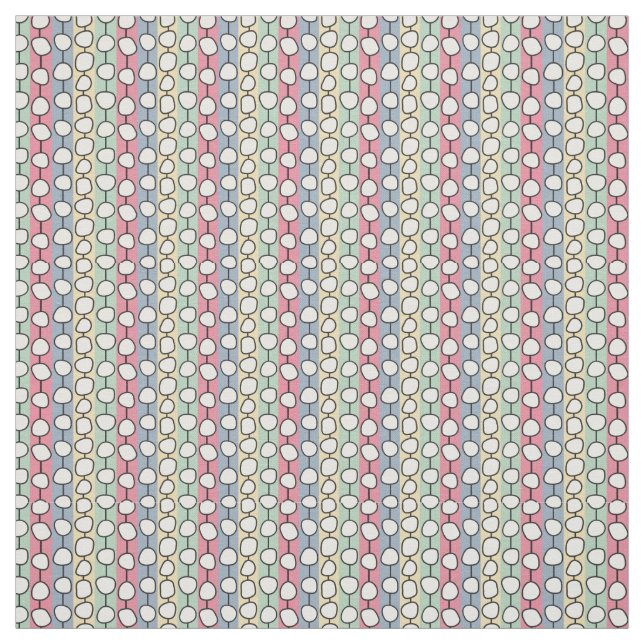 Pastell MCM farbenfrohe Linien Stoff (Muster)