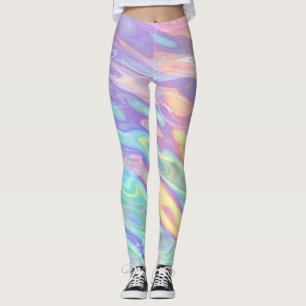Pastell-Meerjungfrau-Fantasie-Ozean-Strudel-Leggin Leggings