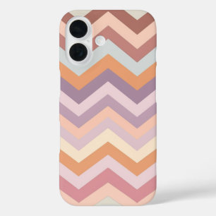 Pastell Mehrfarbig Chevron Zickzack Boho Geometris iPhone 16 Hülle