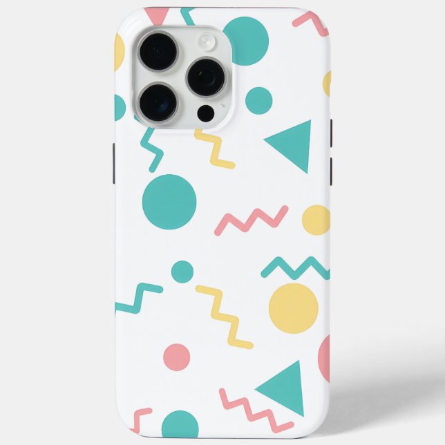 Pastell-Memphis-Geometrisches Muster Case-Mate iPhone Hülle (Rückseite)