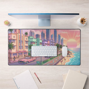 Pastell Miami Art Deco Sonnenaufgang Schreibtischunterlage