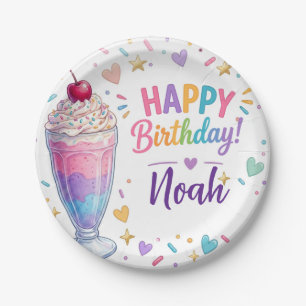 Pastell-Milchshake Candyland Geburtstag Papier-Tel Pappteller
