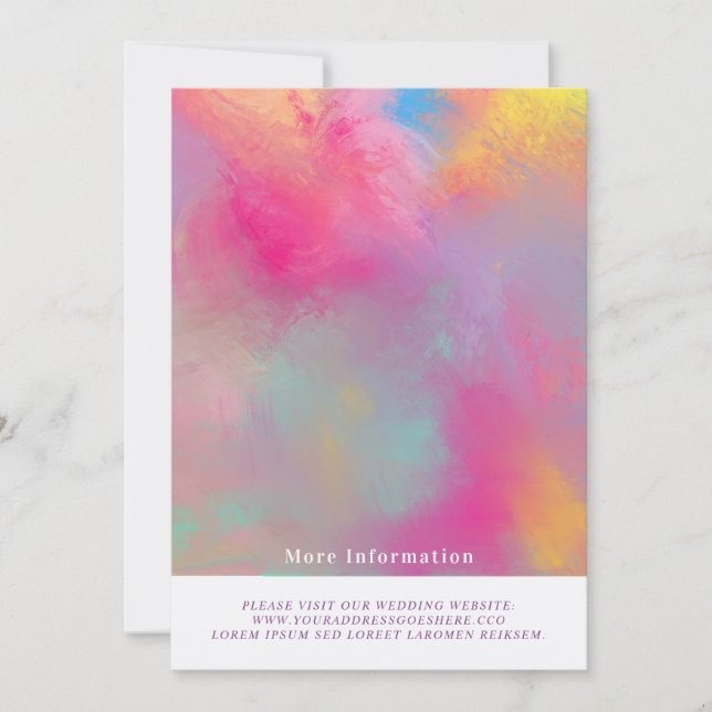 Pastell Minimal Pastel Passion Invitations Linear Einladung (Vorderseite)