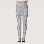 Pastell minimalistisch-modern leggings<br><div class="desc">Pastellfarbene,  moderne,  minimalistische Blumen in Pastellfarben mit grauem Hintergrund</div>