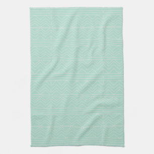 Pastell Mint Green Pattern Handtuch