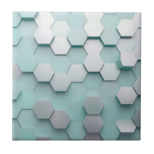 Pastell-Mint-Sechseck-3D-Mosaik Fliese
