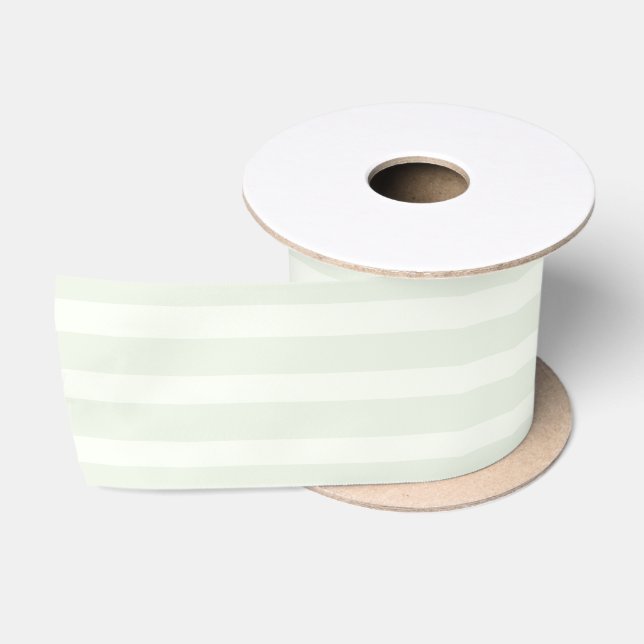 Pastell-Mintgrün-Streifen  Satinband (Spule)
