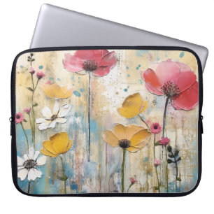 Pastell-Mohn-Impasto-Ölgemälde Laptopschutzhülle