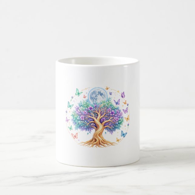 Pastell-Mondbaum-Klassiktasse Kaffeetasse (Mittel)