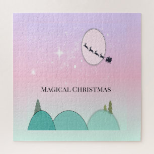 Pastell-Mondlicht-Weihnachts-Puzzle-Glanz Puzzle