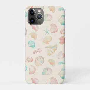 Pastell-Muschel-Seestern Blau-Pfirsich-Küstendesig Case-Mate iPhone Hülle