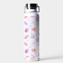Pastell-Muschel- und Perlen-Ozean-Ästhetik Trinkflasche