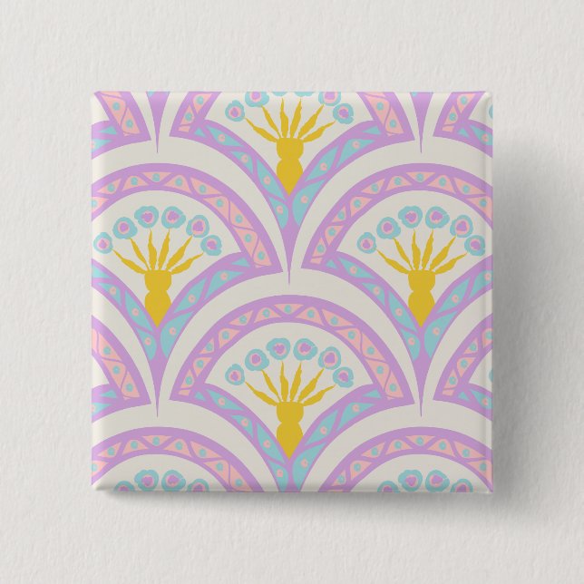 Pastell-Muster mit Muschelform Button (Vorderseite)