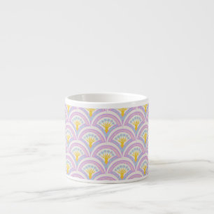 Pastell-Muster mit Muschelform Espressotasse