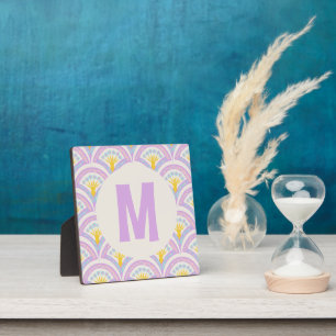 Pastell-Muster mit Muschelform Fotoplatte