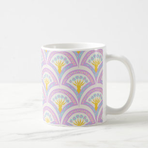 Pastell-Muster mit Muschelform Kaffeetasse