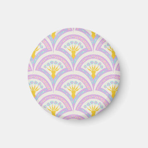 Pastell-Muster mit Muschelform Magnet