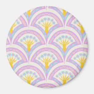 Pastell-Muster mit Muschelform Magnet