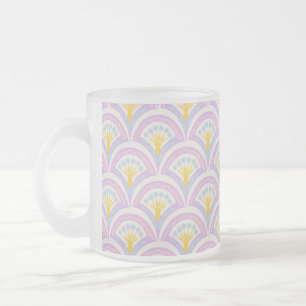 Pastell-Muster mit Muschelform Mattglastasse