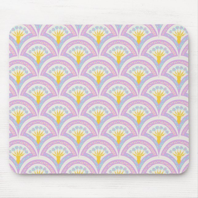 Pastell-Muster mit Muschelform Mousepad (Vorne)
