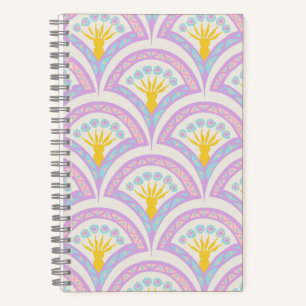 Pastell-Muster mit Muschelform Notizbuch