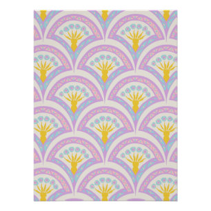 Pastell-Muster mit Muschelform Poster