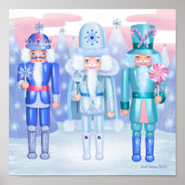 Pastell Nutcracker Kings Art Print Poster