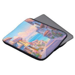 Pastell Okinawa Strandstraße Laptopschutzhülle