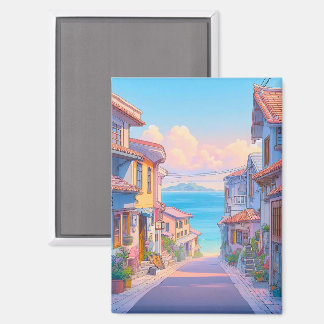 Pastell Okinawa Strandstraße Magnet