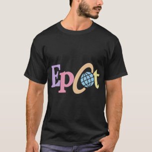 Pastell old Epcot Logo Aufkleber T-Shirt