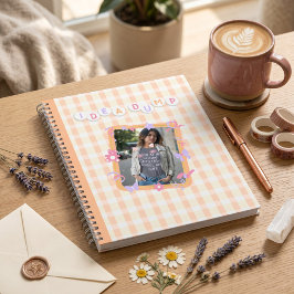 Pastell Orange Light Pink Lila mit Costome Image Notizbuch